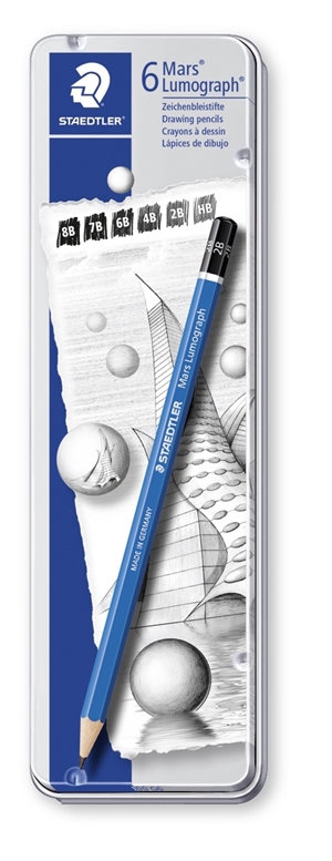 Staedtler Pencil Mars Lumograph set (6)